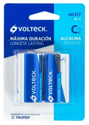 [46317] PILA TIPO C 2PZAS ALCALINA VOLTECK