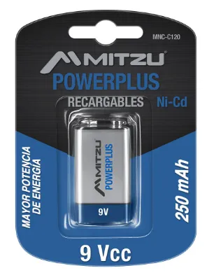 [MNC-C120] PILA 9V RECARGABLE 120MAH MITZU